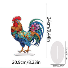 Load image into Gallery viewer, Handmade Rooster Acrylic Special Shape Desktop Diamond Painting Art Office Decor