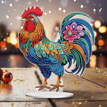 Load image into Gallery viewer, Handmade Rooster Acrylic Special Shape Desktop Diamond Painting Art Office Decor