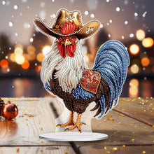 Load image into Gallery viewer, Handmade Rooster Acrylic Special Shape Desktop Diamond Painting Art Office Decor