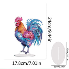Load image into Gallery viewer, Handmade Rooster Acrylic Special Shape Desktop Diamond Painting Art Office Decor