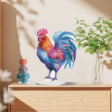 Load image into Gallery viewer, Handmade Rooster Acrylic Special Shape Desktop Diamond Painting Art Office Decor