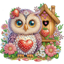 Load image into Gallery viewer, Diamond Painting - Partial Special Shaped - rose owl house (30*30CM)