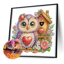 Load image into Gallery viewer, Diamond Painting - Partial Special Shaped - rose owl house (30*30CM)