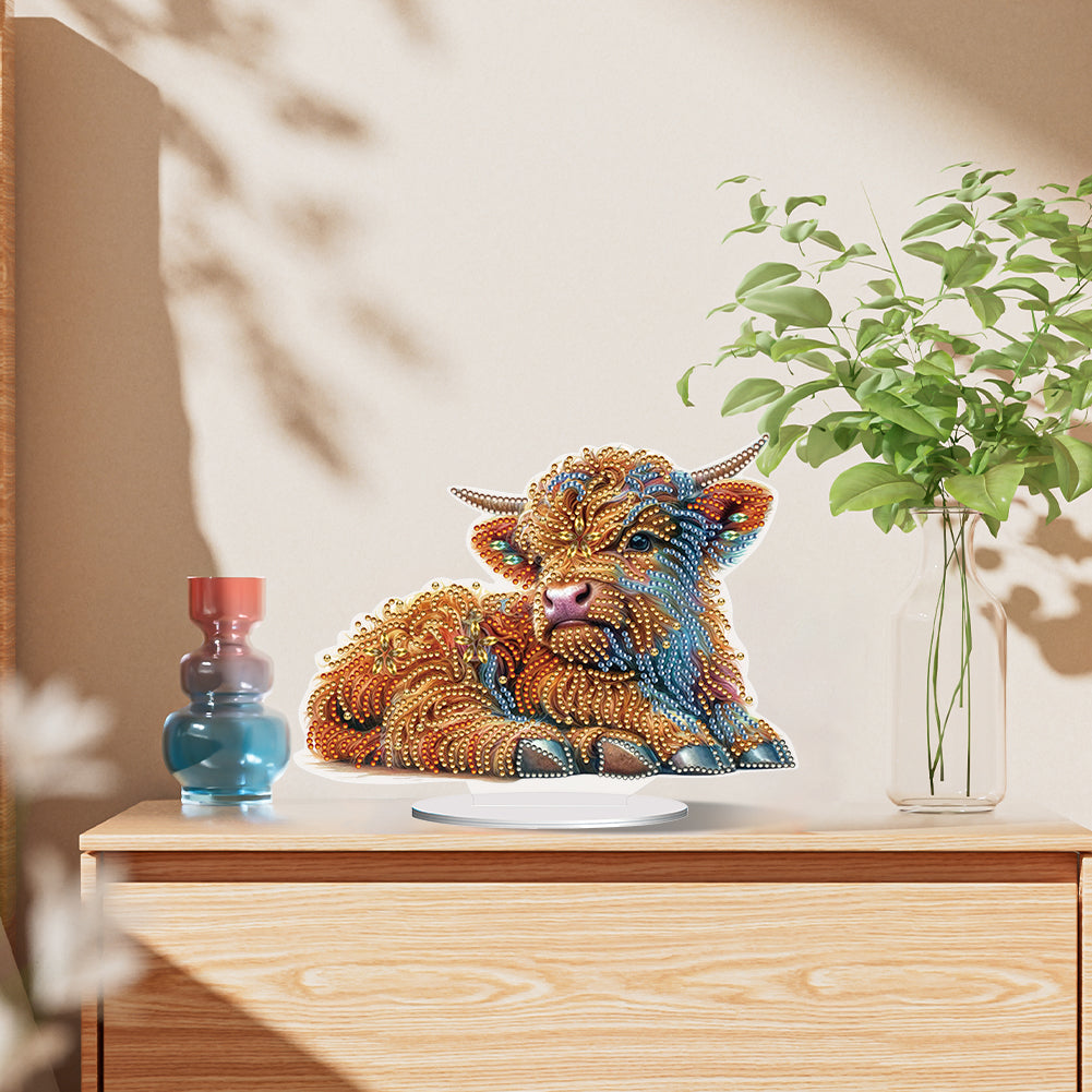 Special Shaped Yak Desktop Diamond Painting for Beginner Adults for Home Decor