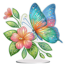 Load image into Gallery viewer, Special Shape Flower Butterfly Desktop Diamond Painting Art Office Home Decor
