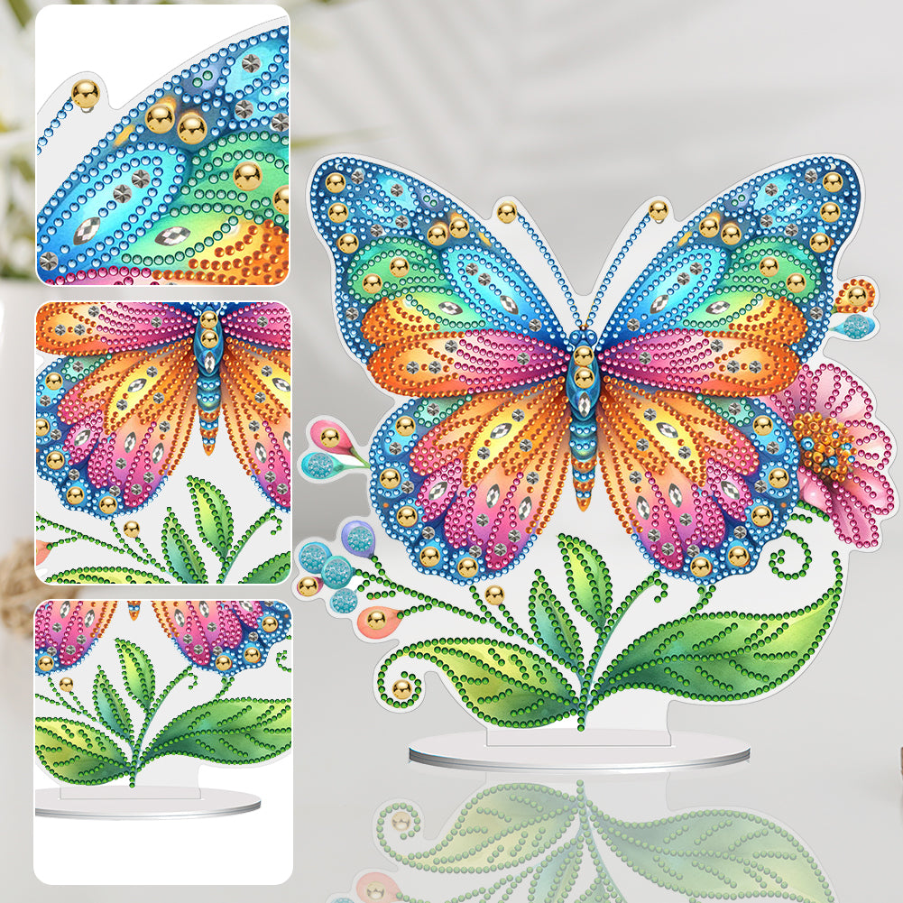 Special Shape Flower Butterfly Desktop Diamond Painting Art Office Home Decor