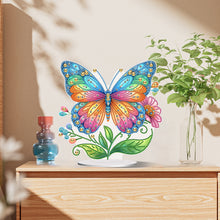 Load image into Gallery viewer, Special Shape Flower Butterfly Desktop Diamond Painting Art Office Home Decor
