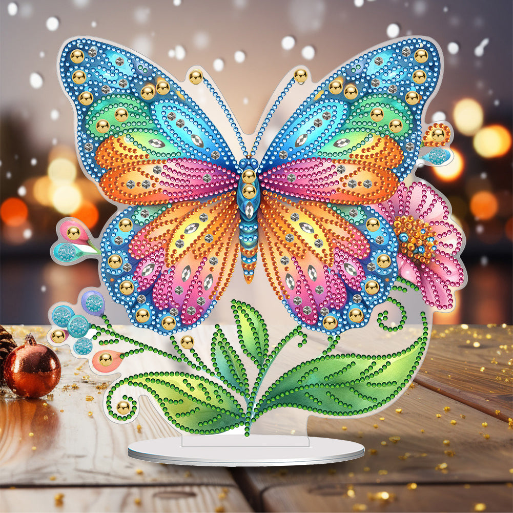 Special Shape Flower Butterfly Desktop Diamond Painting Art Office Home Decor