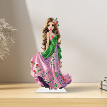 Load image into Gallery viewer, Special Shaped Woman With Flowers 5D Desktop Diamond Painting Art Office Decor