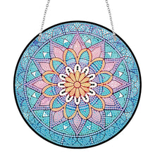 Load image into Gallery viewer, Acrylic Single-Side 5D Mandala Flower Diamond Painting Dots Pendant Window Decor