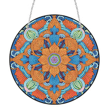 Load image into Gallery viewer, Acrylic Single-Side 5D Mandala Flower Diamond Painting Dots Pendant Window Decor