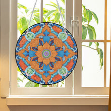 Load image into Gallery viewer, Acrylic Single-Side 5D Mandala Flower Diamond Painting Dots Pendant Window Decor