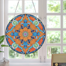 Load image into Gallery viewer, Acrylic Single-Side 5D Mandala Flower Diamond Painting Dots Pendant Window Decor