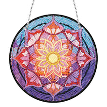 Load image into Gallery viewer, Acrylic Single-Side 5D Mandala Flower Diamond Painting Dots Pendant Window Decor
