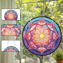 Load image into Gallery viewer, Acrylic Single-Side 5D Mandala Flower Diamond Painting Dots Pendant Window Decor