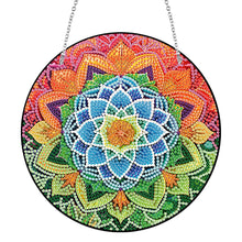Load image into Gallery viewer, Acrylic Single-Side 5D Mandala Flower Diamond Painting Dots Pendant Window Decor