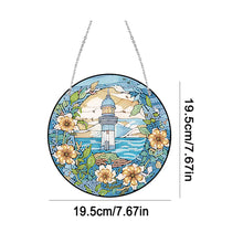 Load image into Gallery viewer, Lighthouse Rose Lupine Safflower Pineapple Bees Diamond Painting Hanging Pendant
