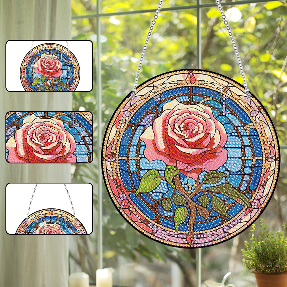 Lighthouse Rose Lupine Safflower Pineapple Bees Diamond Painting Hanging Pendant