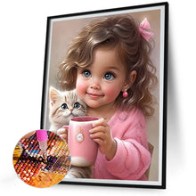 Load image into Gallery viewer, Diamond Painting - Full Round - little girl (30*40CM)