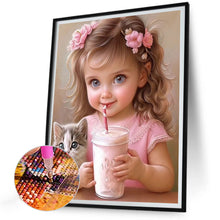 Load image into Gallery viewer, Diamond Painting - Full Round - little girl (30*40CM)