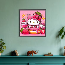 Load image into Gallery viewer, Diamond Painting - Full Round - strawberry hello kitty (30*30CM)