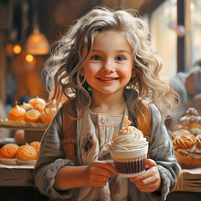 Load image into Gallery viewer, Diamond Painting - Full Round - Cake little girl (40*40CM)