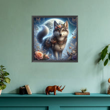 Load image into Gallery viewer, Diamond Painting - Full Round - moonlight flower wolf (30*30CM)