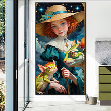 Load image into Gallery viewer, AB Diamond Painting - Full Round - red hair girl (40*75CM)