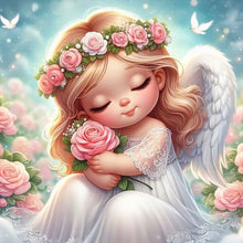 Load image into Gallery viewer, Diamond Painting - Full Round - angel girl (30*30CM)