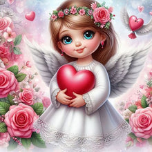 Load image into Gallery viewer, Diamond Painting - Full Round - angel girl (30*30CM)