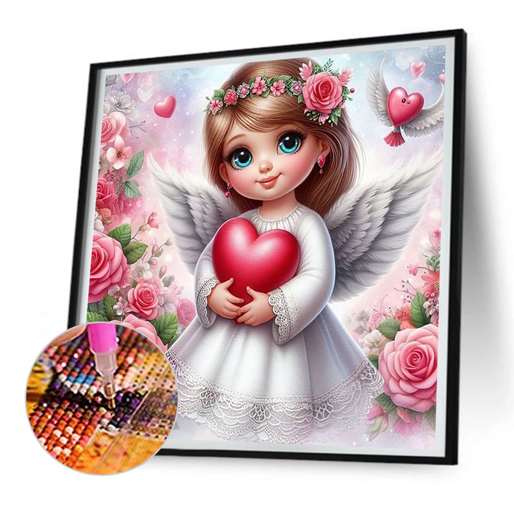 Diamond Painting - Full Round - angel girl (30*30CM)