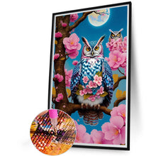 Load image into Gallery viewer, AB Diamond Painting - Full Round - Owl on flower branch (40*60CM)