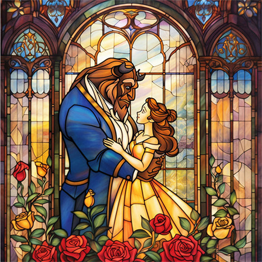 AB Diamond Painting - Full Round - beauty and the beast (40*40CM)