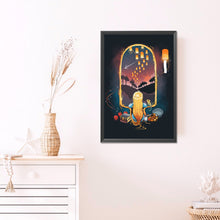 Load image into Gallery viewer, AB Diamond Painting - Full Round - Quiet Night Girl and Kongming Lantern (40*60CM)