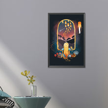 Load image into Gallery viewer, AB Diamond Painting - Full Round - Quiet Night Girl and Kongming Lantern (40*60CM)