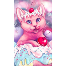 Load image into Gallery viewer, AB Diamond Painting - Full Round - cake kitten (40*70CM)