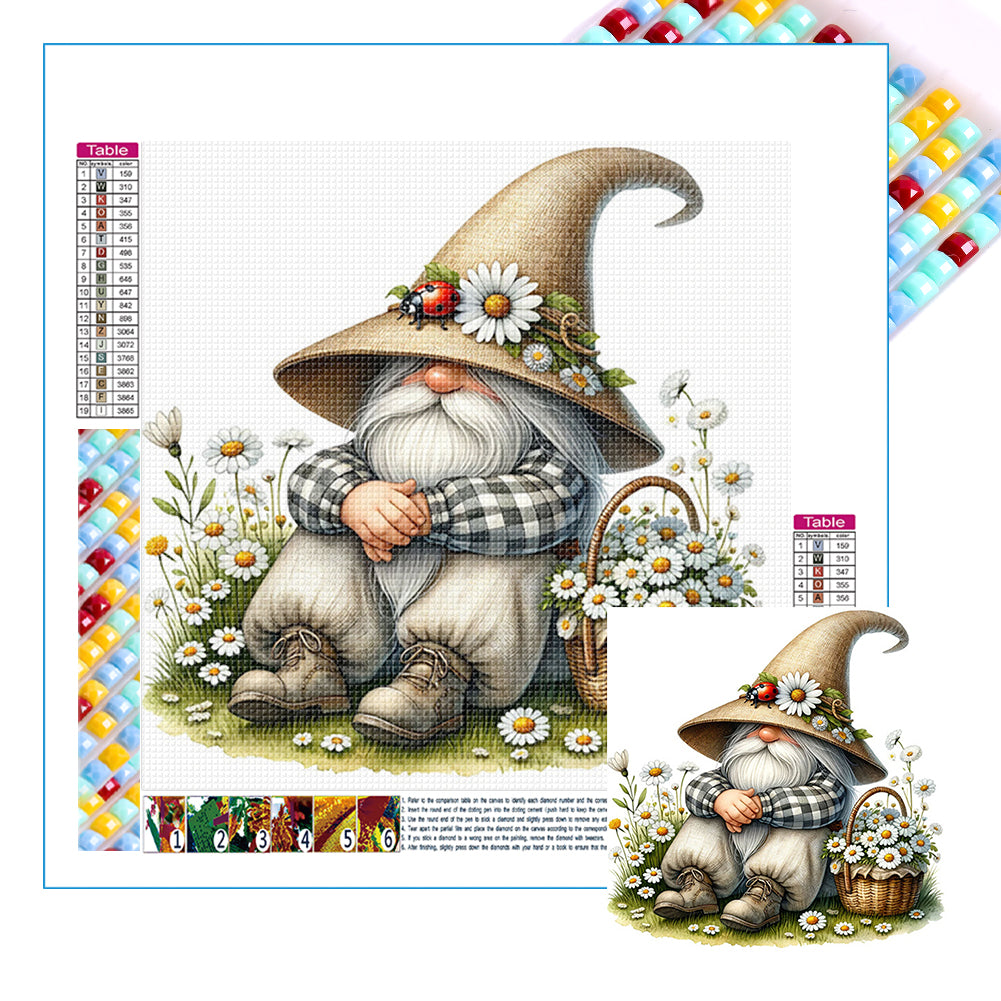 Diamond Painting - Full Square - spring gnome gardener (40*40CM)