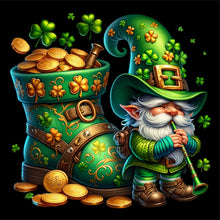 Load image into Gallery viewer, Diamond Painting - Full Square - St. Patrick's Day Gnome (40*40CM)