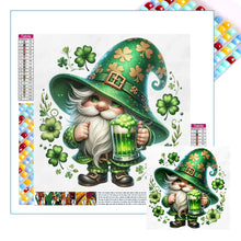 Load image into Gallery viewer, Diamond Painting - Full Square - St. Patrick's Day Gnome (40*40CM)