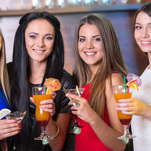 Load image into Gallery viewer, 8 Pcs Blue Rose Diamond Painting Wine Glass Recognizer Pendant Wine Glass Marker