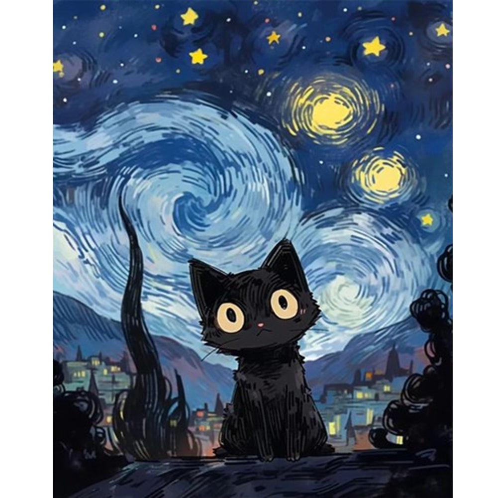 Diamond Painting - Full Square - star cat (40*50CM)