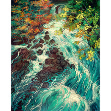 Load image into Gallery viewer, AB Diamond Painting - Full Round - Wonderful scenery in the woods (40*50CM)
