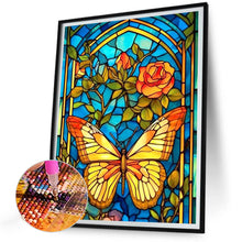 Load image into Gallery viewer, Diamond Painting - Full Round - Butterfly and flower glass art (30*40CM)