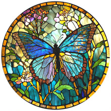 Load image into Gallery viewer, Diamond Painting - Full Round - butterfly stained glass (30*30CM)