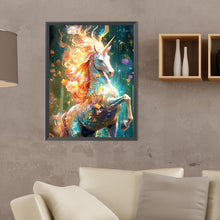 Load image into Gallery viewer, Diamond Painting - Full Round - Flowers and Unicorns in the Forest (30*40CM)