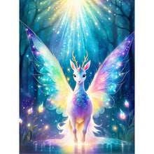 Load image into Gallery viewer, Diamond Painting - Full Round - Elf Deer in Forest Lake (30*40CM)