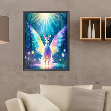 Load image into Gallery viewer, Diamond Painting - Full Round - Elf Deer in Forest Lake (30*40CM)