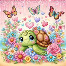 Load image into Gallery viewer, Diamond Painting - Full Round - flower bush turtle (30*30CM)