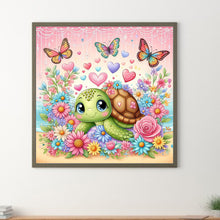 Load image into Gallery viewer, Diamond Painting - Full Round - flower bush turtle (30*30CM)