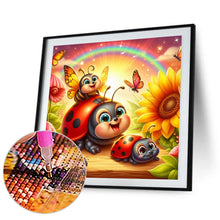 Load image into Gallery viewer, Diamond Painting - Full Round - Seven-spotted ladybug on flower bush (30*30CM)